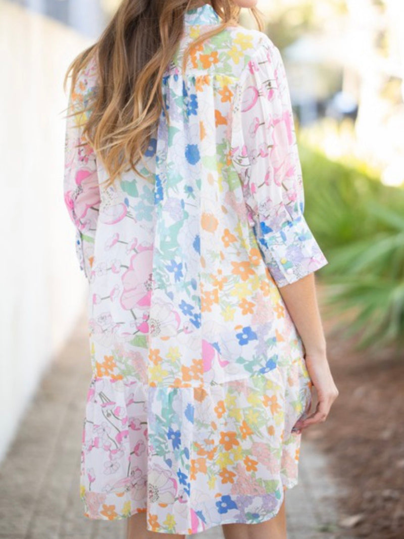 Floral Drop Waist Dress