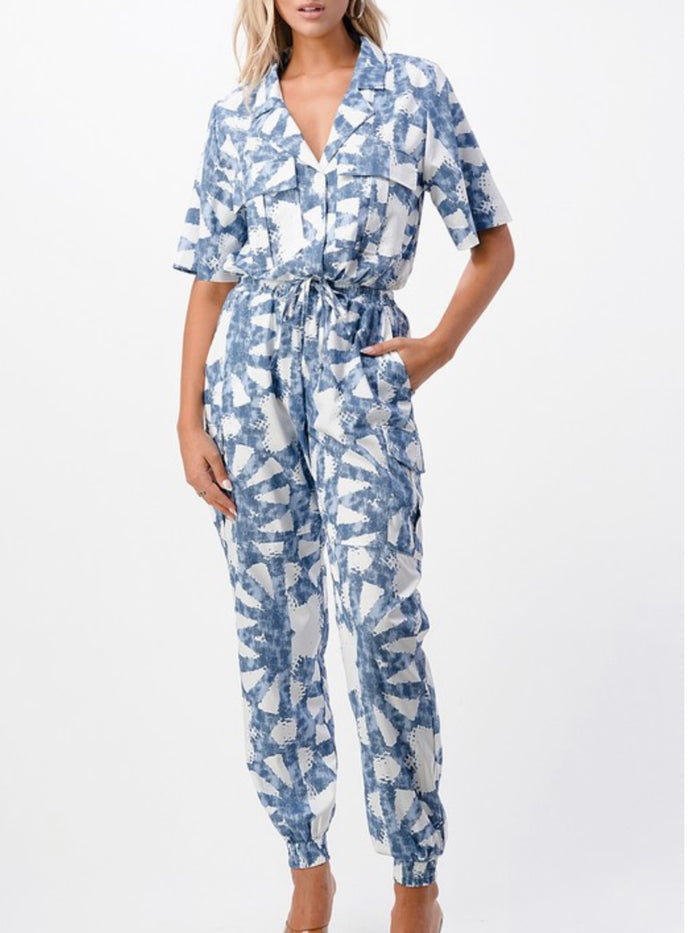 Geo Print Pant Set