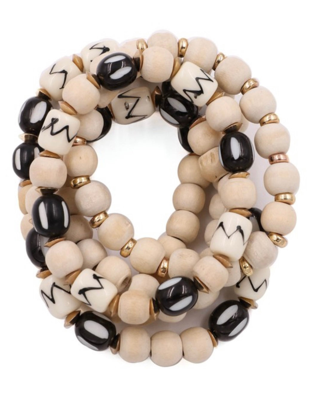 Wood acrylic Bracelet Set