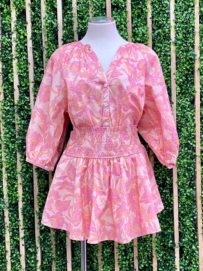 Exquisite Pink Print Skort
