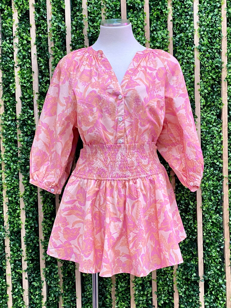 Exquisite Pink Print Skort