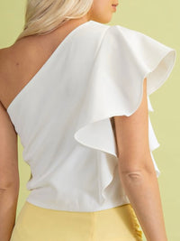 Flutter Sleeves one Shoulder Top