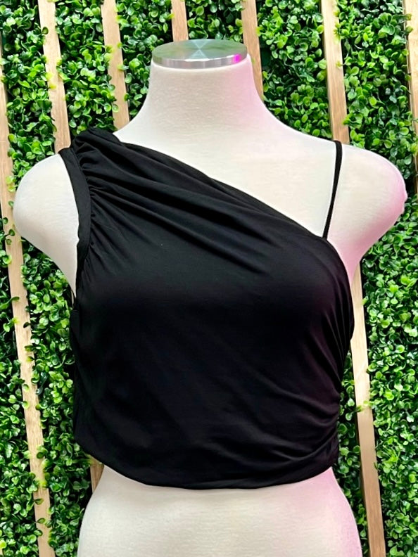Ruched One Shoulder Basic
