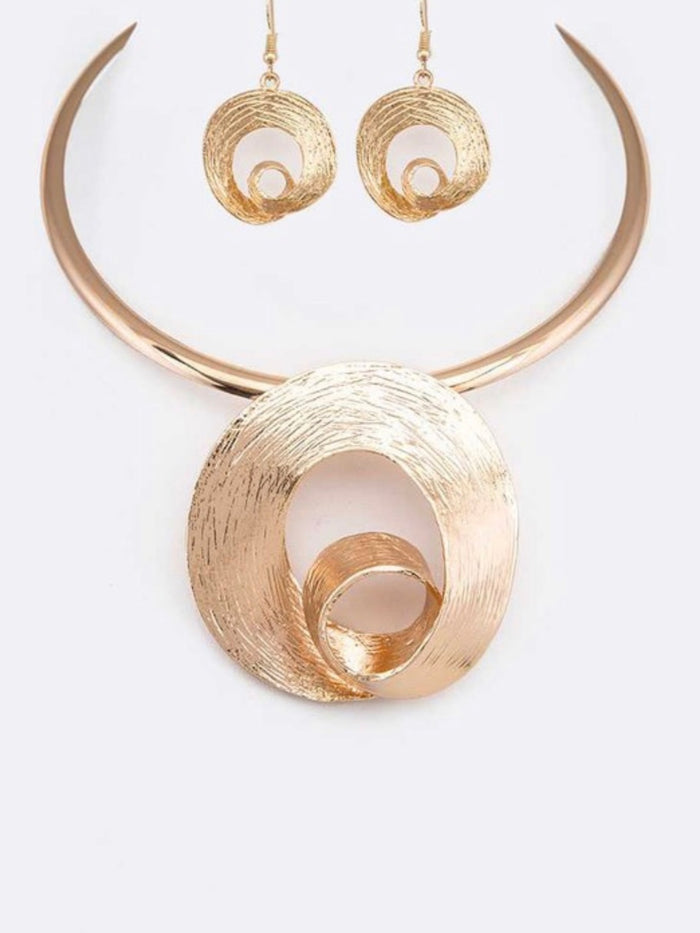 Textured Twist Statement Necklace