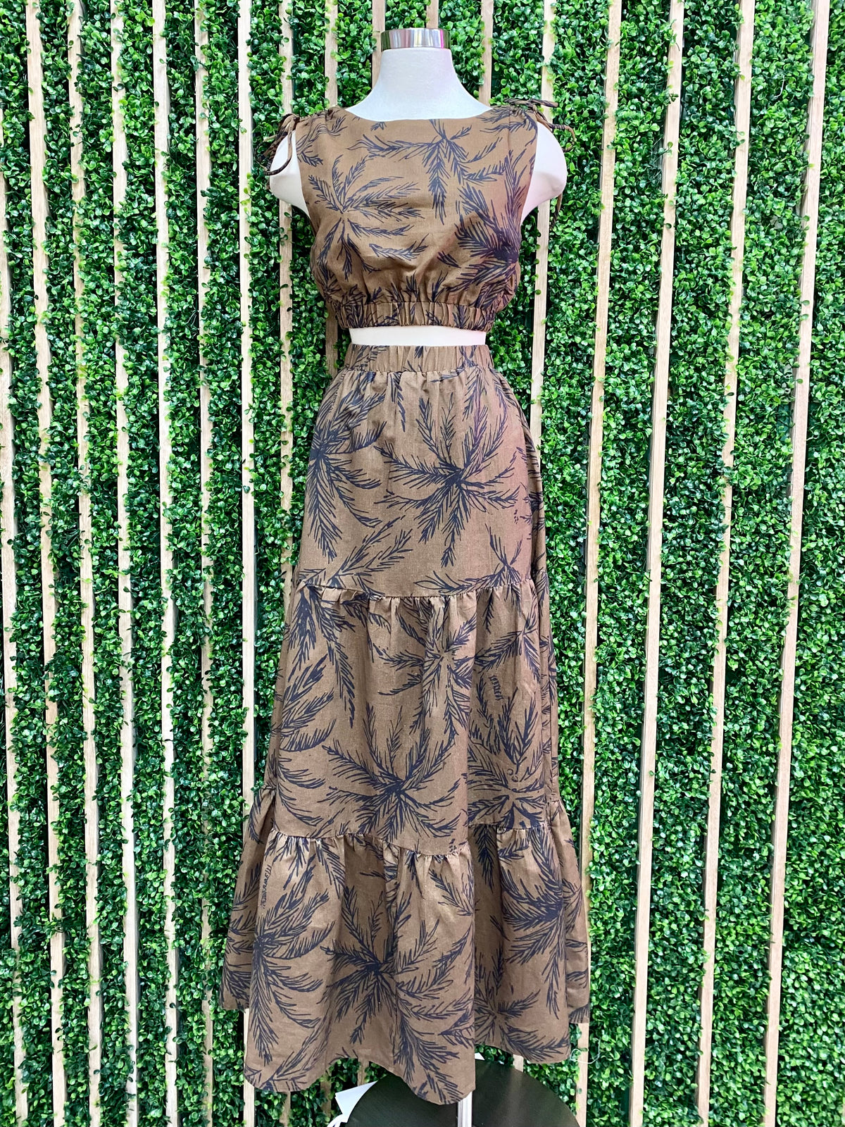 Exquisite Brown Isle of Palm Maxi Skirt