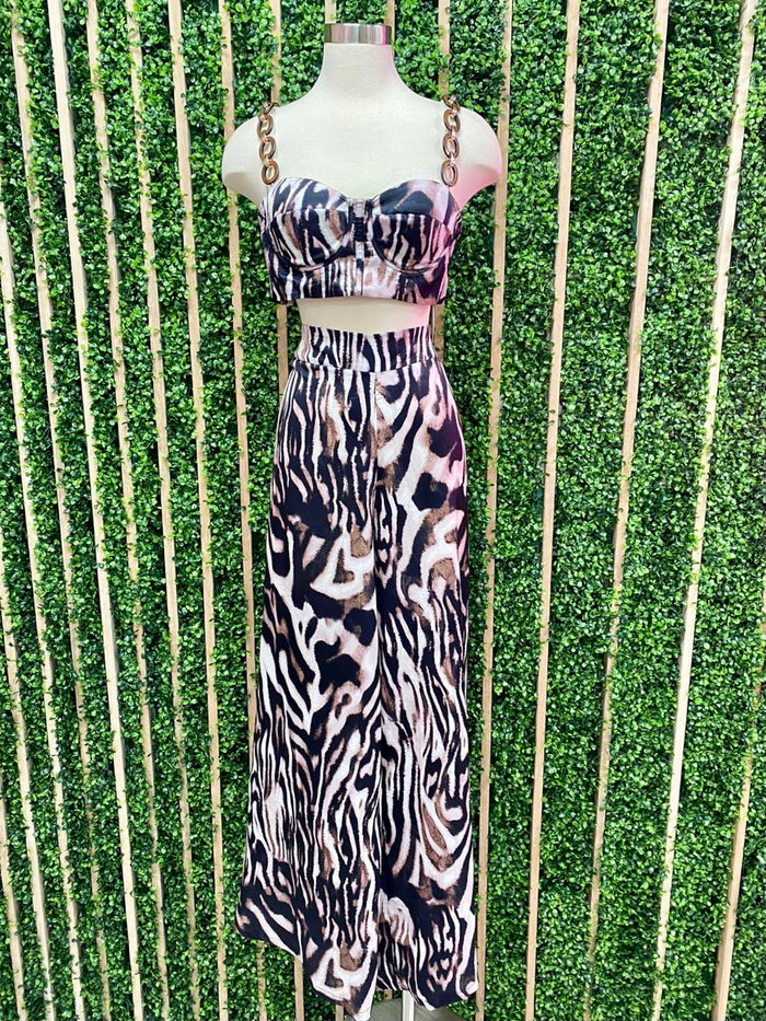 Safari Print Pant Set