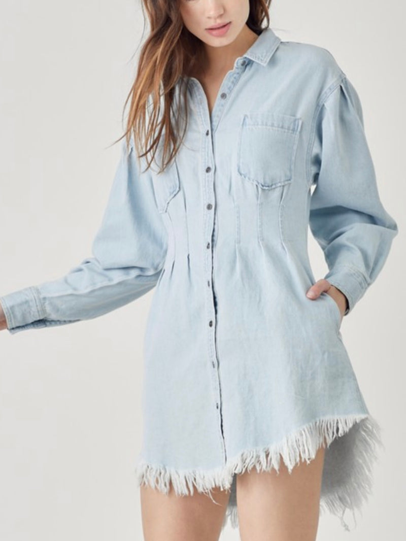 Fitted Denim Dress