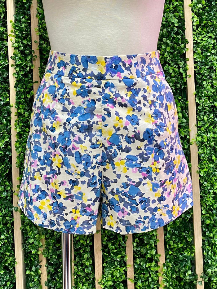 Blue Lilac Floral Short Pant