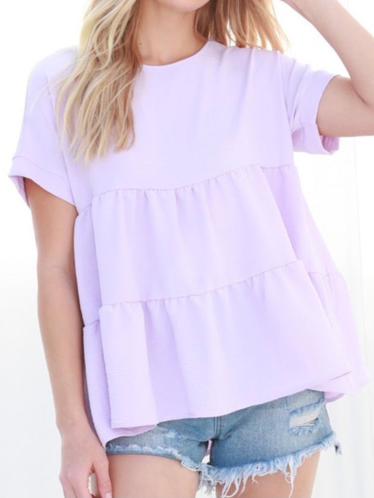 Lavender Tiered Top