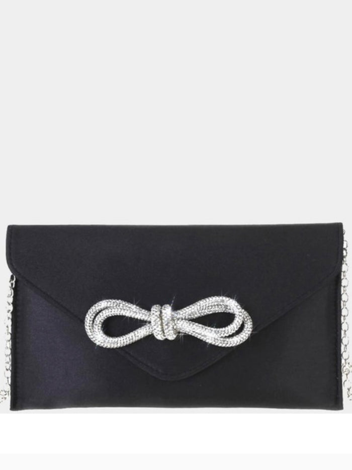 Delicate Rhinestone Knot Clutch