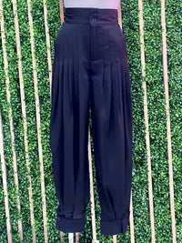 High Waist Dressy Cuffed Joggers