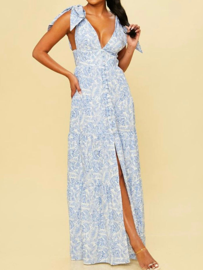 Light Blue Palm Maxi