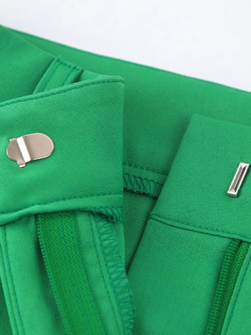 Green High Waisted Palazzo