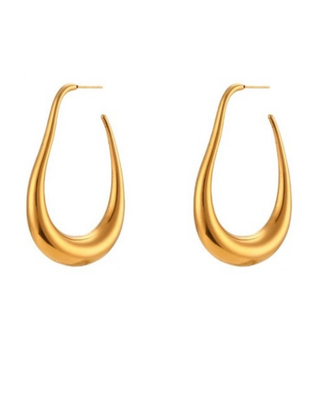 Stainless Steel Pear Hollow Hoop
