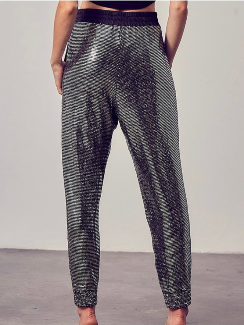 Sequin Jogger Pants