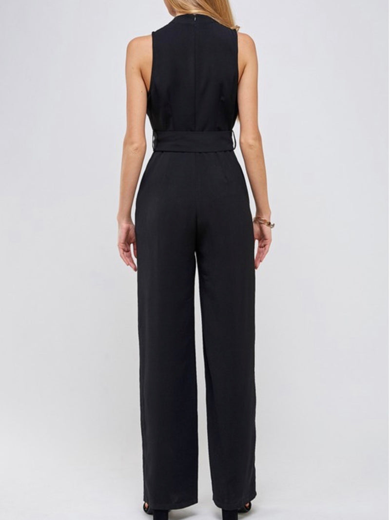 Black High Neck Jumpsuit