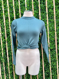 Twist Detail Long Sleeve BAsic Top