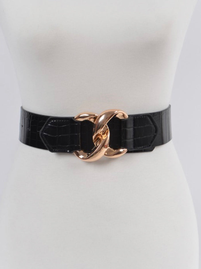 Knot Buckle Croc Belt