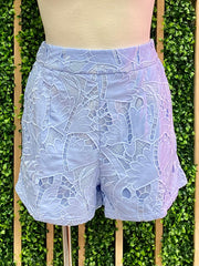 Baby Blue Lace Shorts