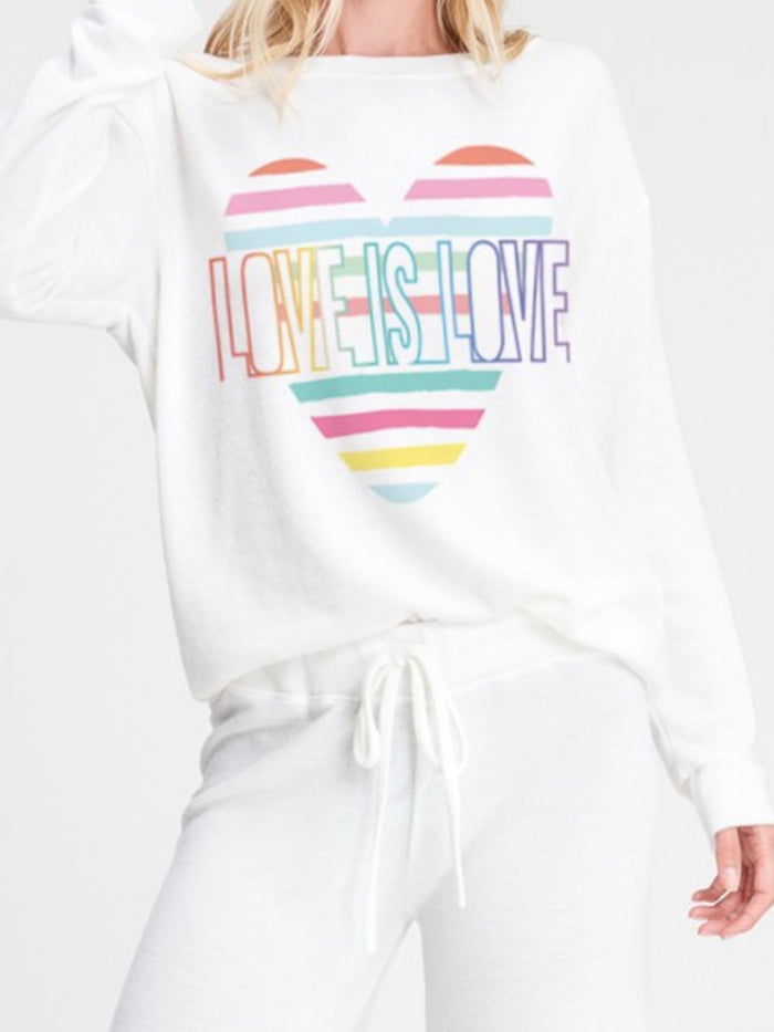 Striped heart Love is Love Loungewear