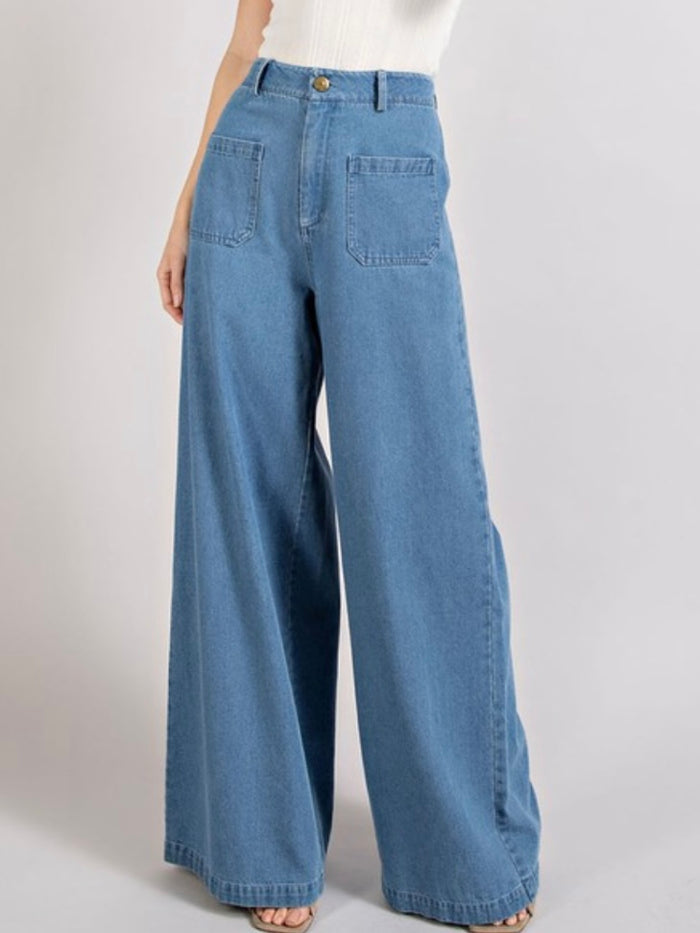 Denim Wide Leg Jeans