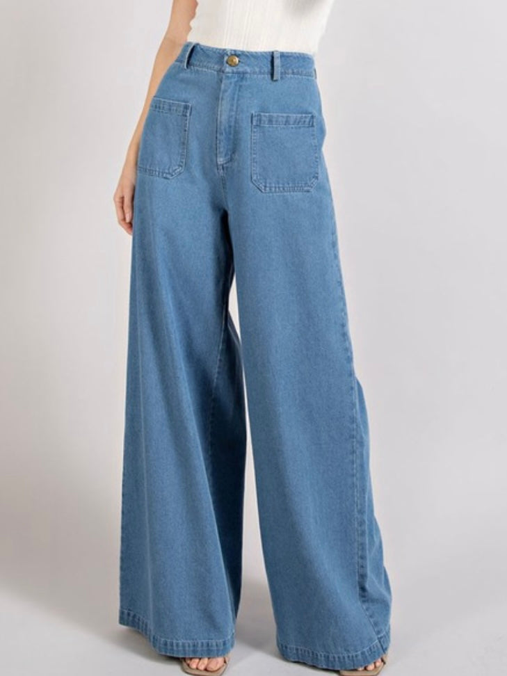 Denim Wide Leg Jeans