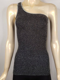 One Shoulder Metallic Cami