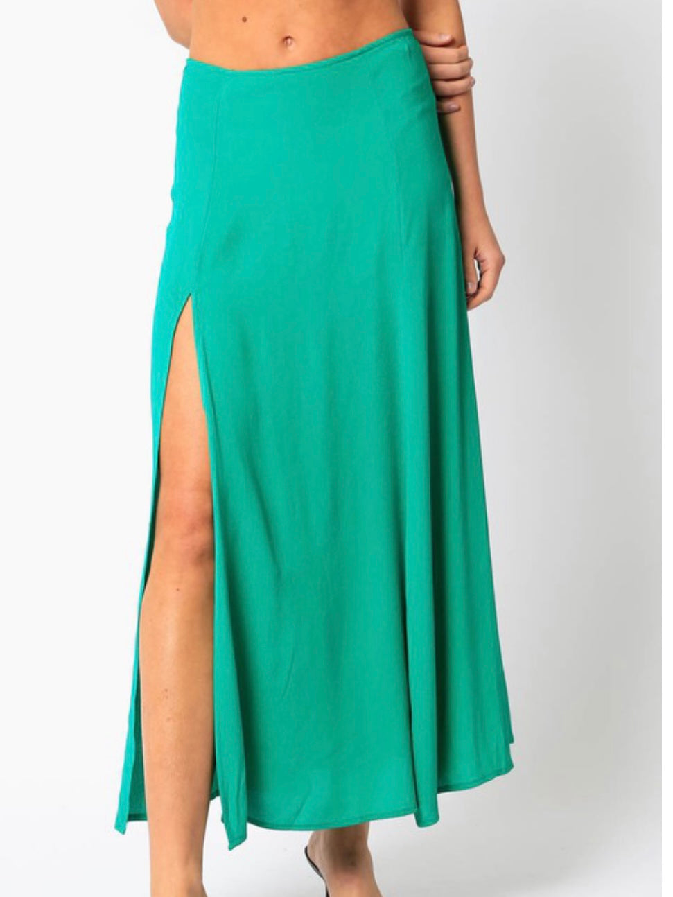 Side Slit Midi Skirt