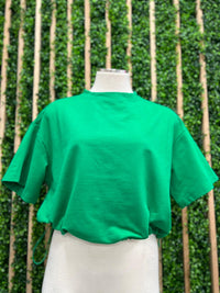 Green Casual Cropped Pant Set