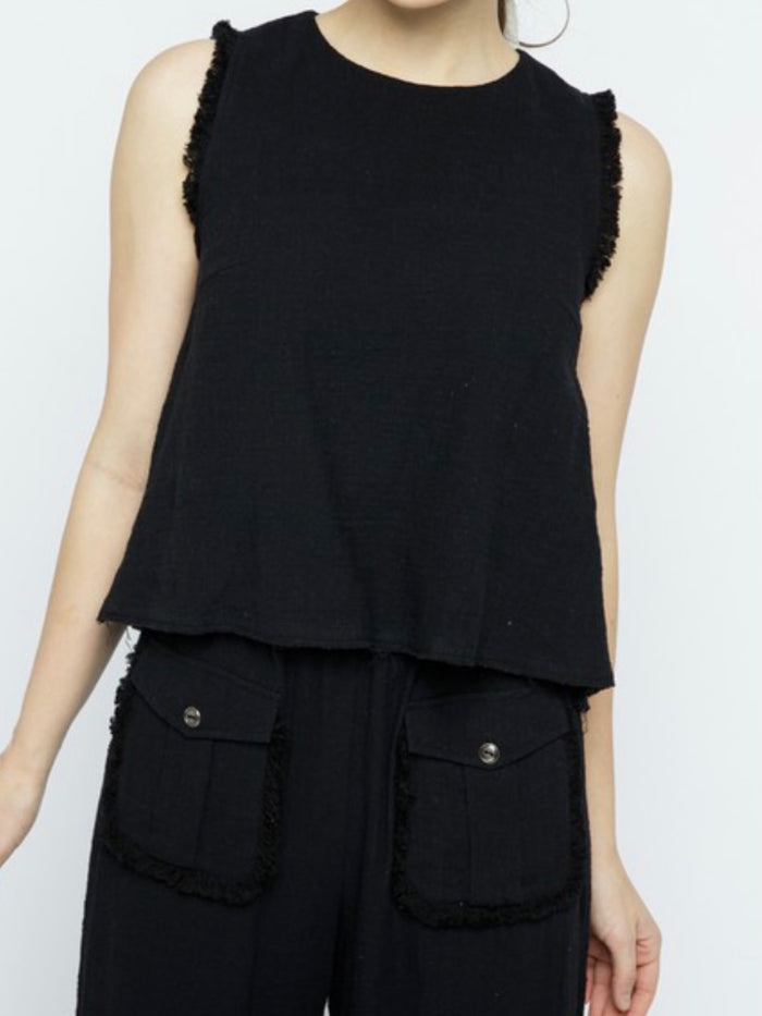 Linen Crop Pant Set