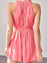 Ring Detail Cutout Romper