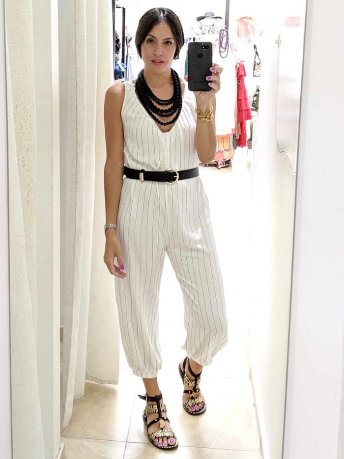 Striped Jogger Jumpsuit