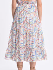 Multicolor Geo Midi Dress