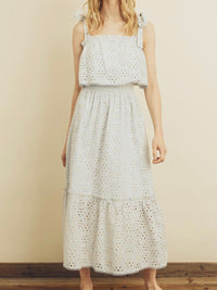 Baby Blue Eyelet  Midi Dress