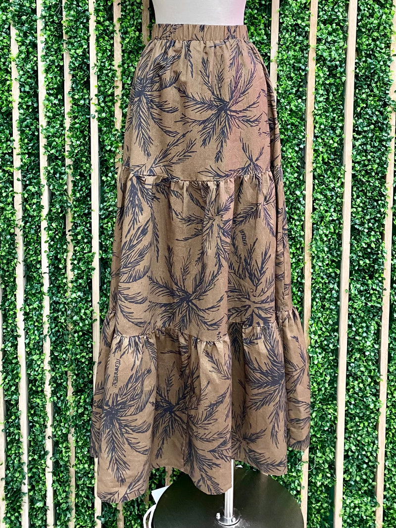 Exquisite Brown Isle of Palm Maxi Skirt