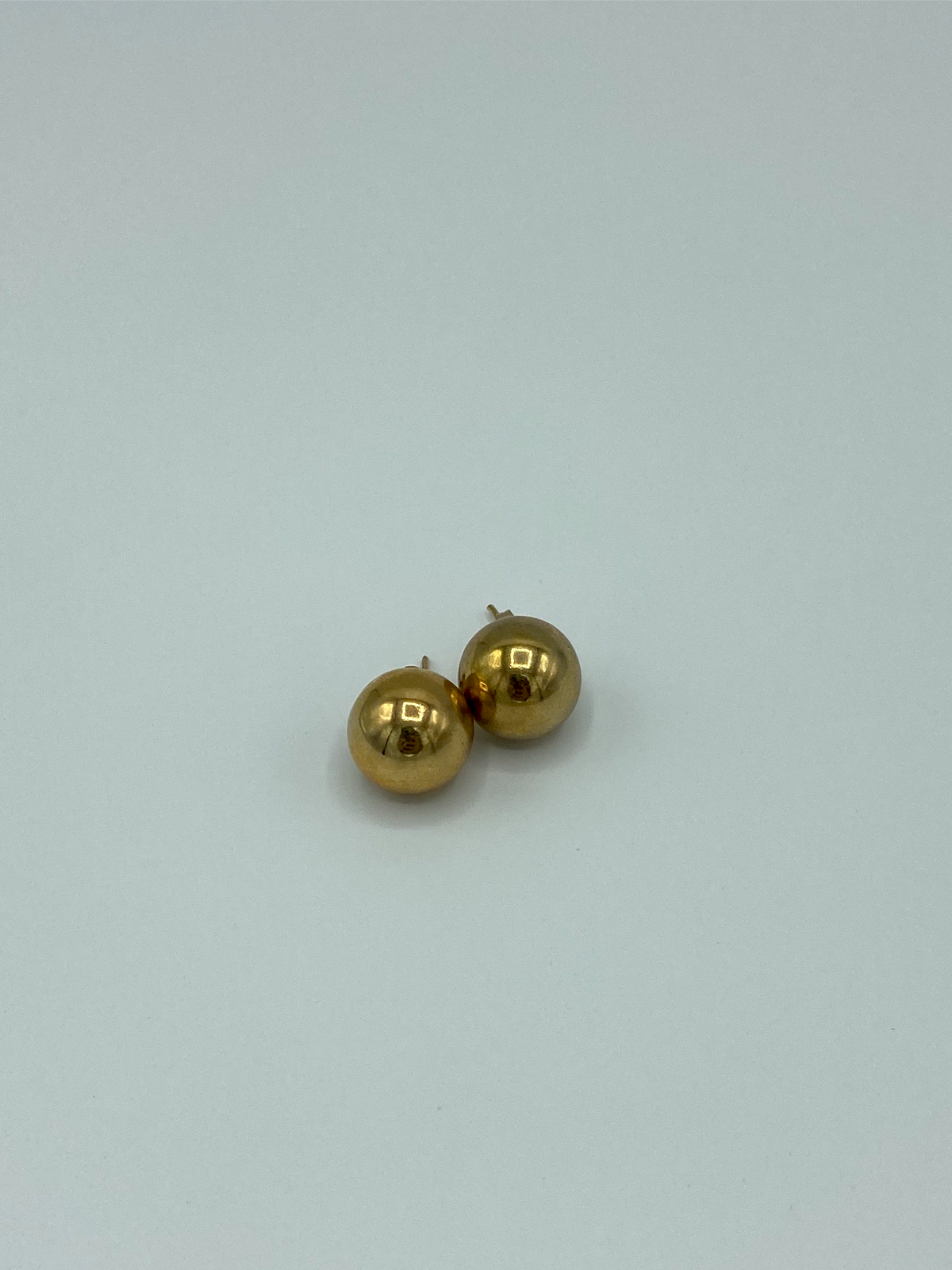 Large Round Gold Studs