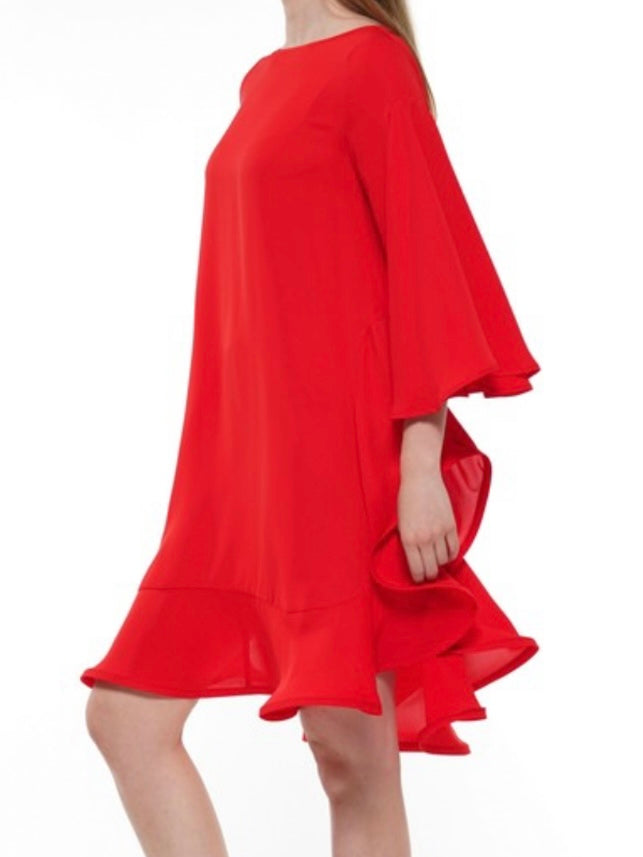 Elegant Red Flare Dress