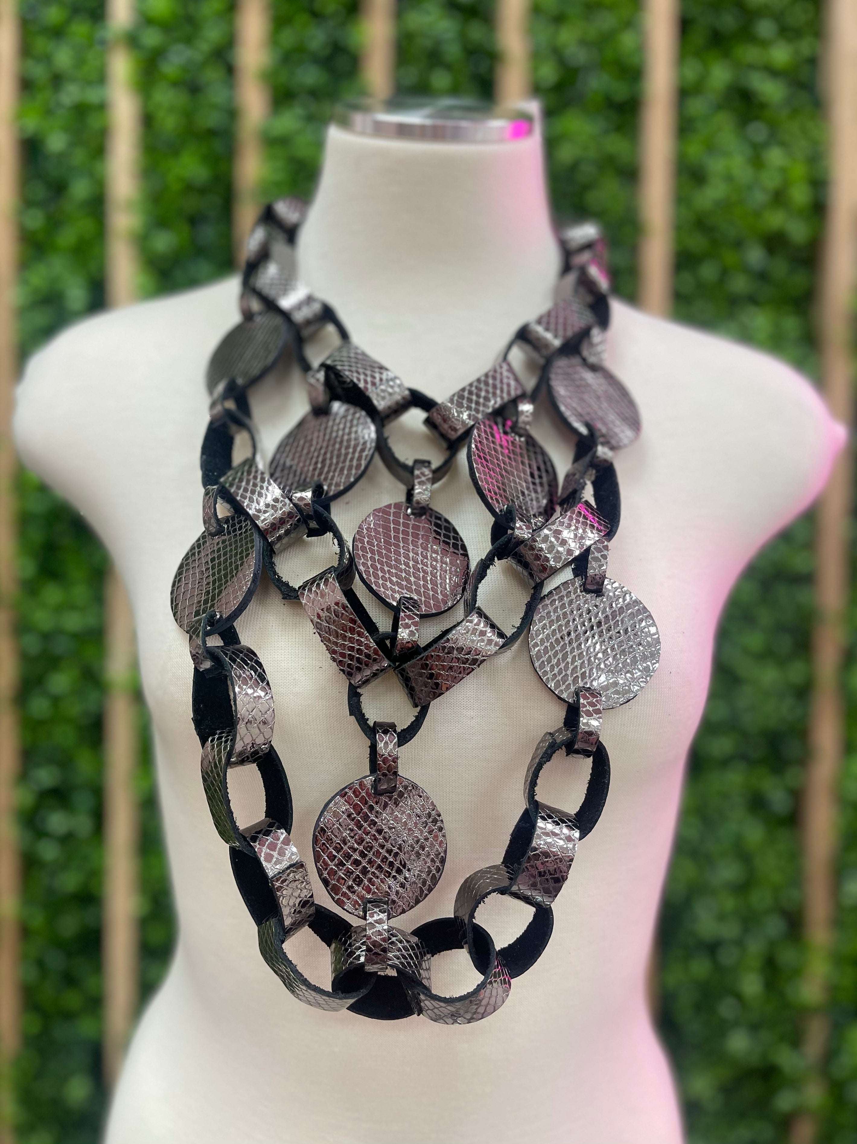 Leather jewellery on sale