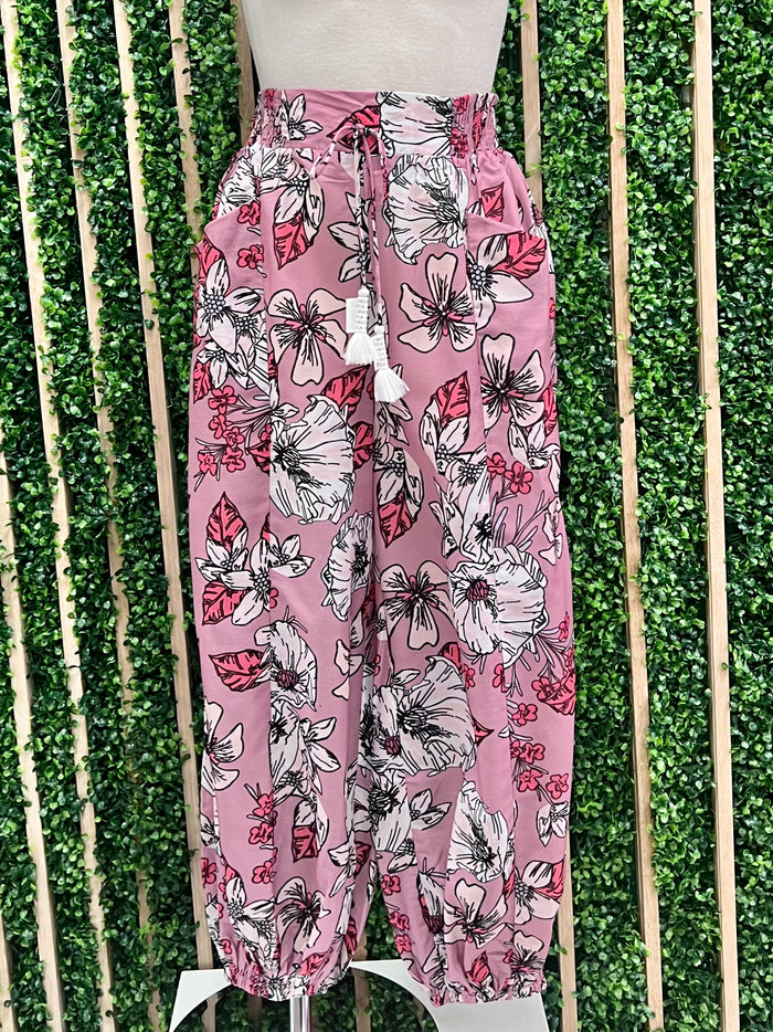 Marsala Print Jogger Pants