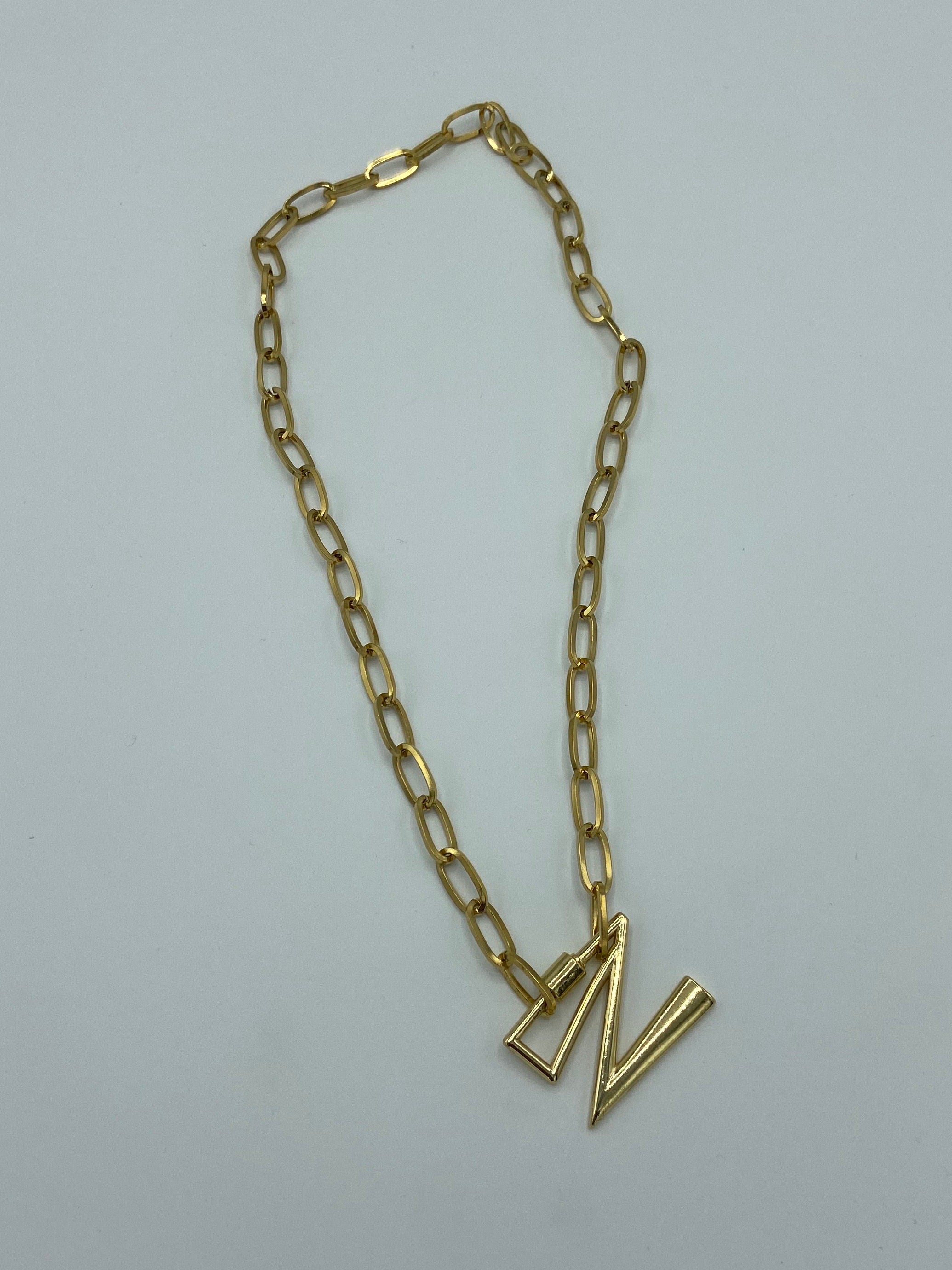 Stainless Steel Monogram Necklace