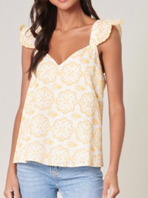 Limoncello Embroidered Top