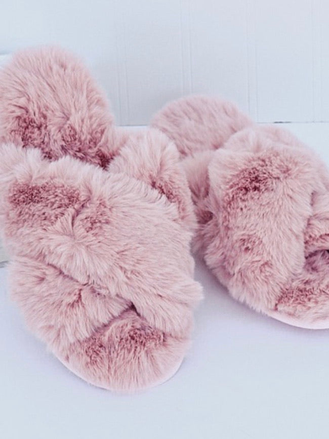 Plush Cross Slipper