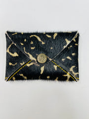 Leather on Hide Business Card Pocket