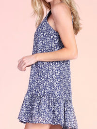 Navy Ditsy Floral Shift Dress