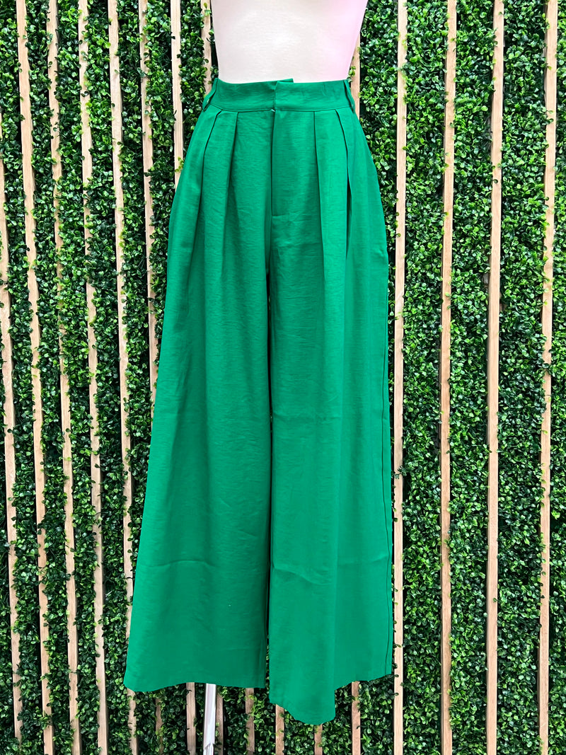 Green Wide Leg Pant