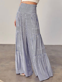 Stripe Tiered Wide Leg Palazzo