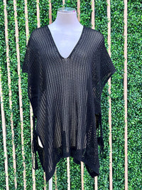 Uneven Loose Fit Crochet Coverup