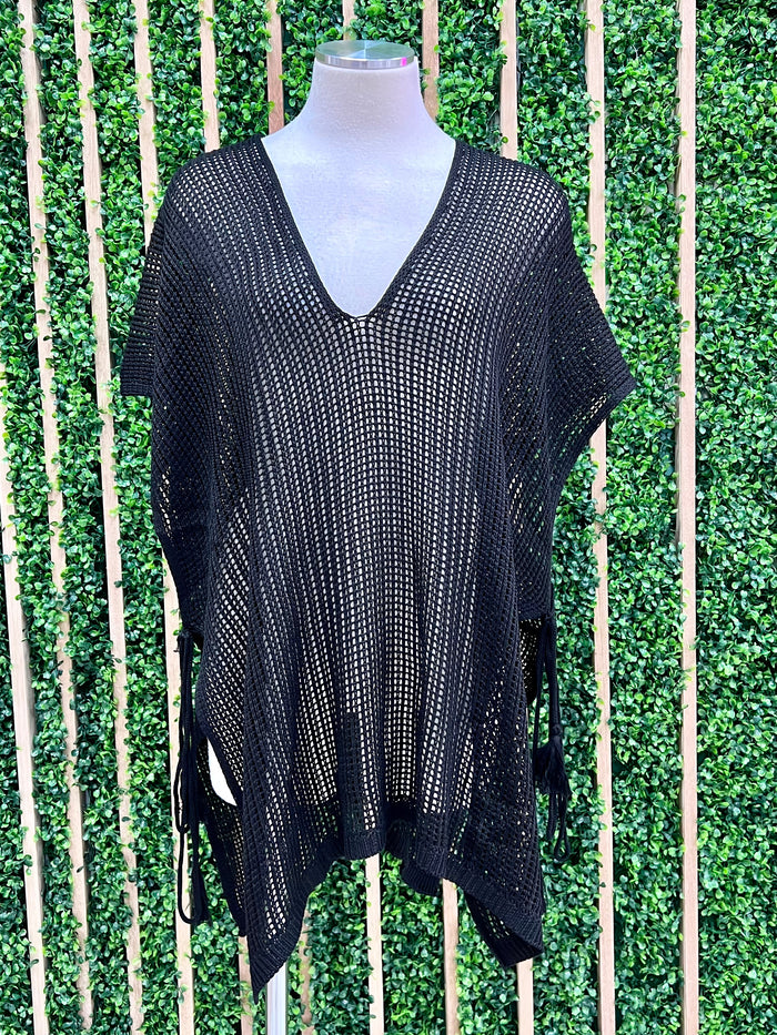 Uneven Loose Fit Crochet Coverup