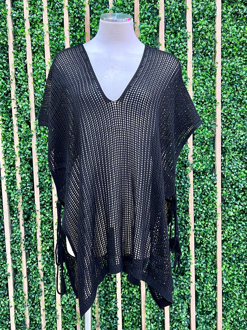 Uneven Loose Fit Crochet Coverup