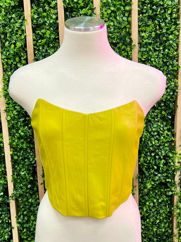 Pleather Cropped tube Tob